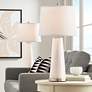 Color Plus Leo 29 1/2" Steamed Milk White Glass Table Lamps Set of 2