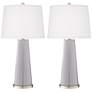 Color Plus Leo 29 1/2" Swanky Gray Glass Table Lamps Set of 2