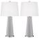 Color Plus Leo 29 1/2" Swanky Gray Glass Table Lamps Set of 2