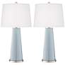 Color Plus Leo 29 1/2" Take Five Blue Glass Table Lamps Set of 2
