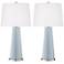 Color Plus Leo 29 1/2" Take Five Blue Glass Table Lamps Set of 2