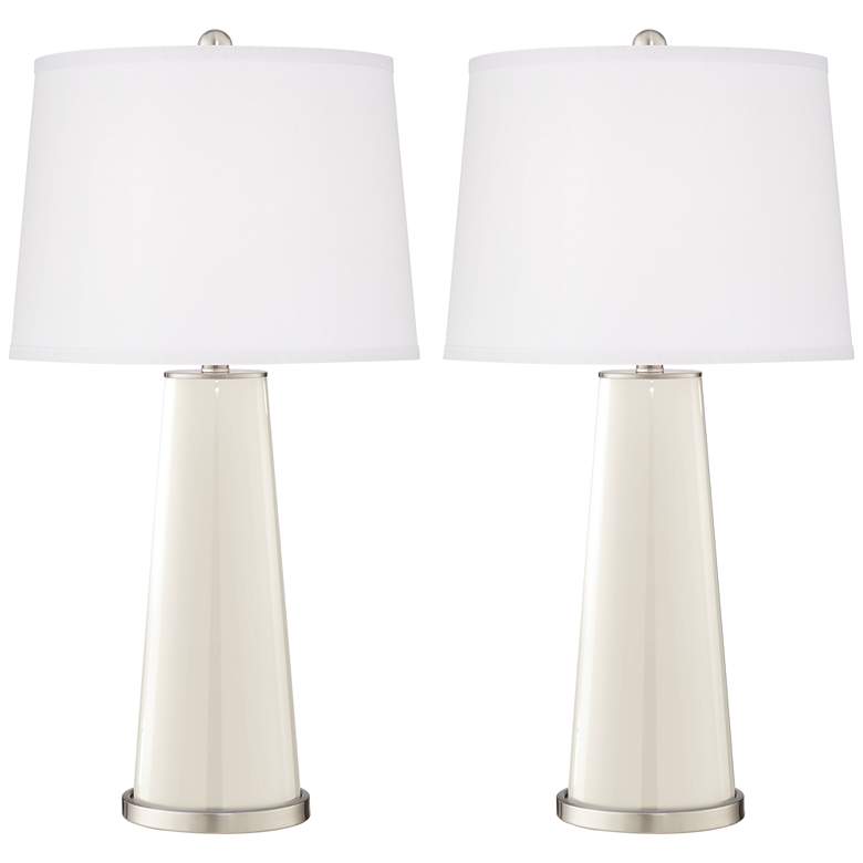 Image 2 Color Plus Leo 29 1/2" West Highland White Glass Table Lamps Set of 2