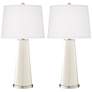 Color Plus Leo 29 1/2" West Highland White Glass Table Lamps Set of 2