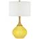 Color Plus Nickki 30 1/2" Lemon Twist Yellow Brass Modern Table Lamp