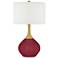 Color Plus Nickki Brass 30 1/2" Antique Red Modern Glass Table Lamp