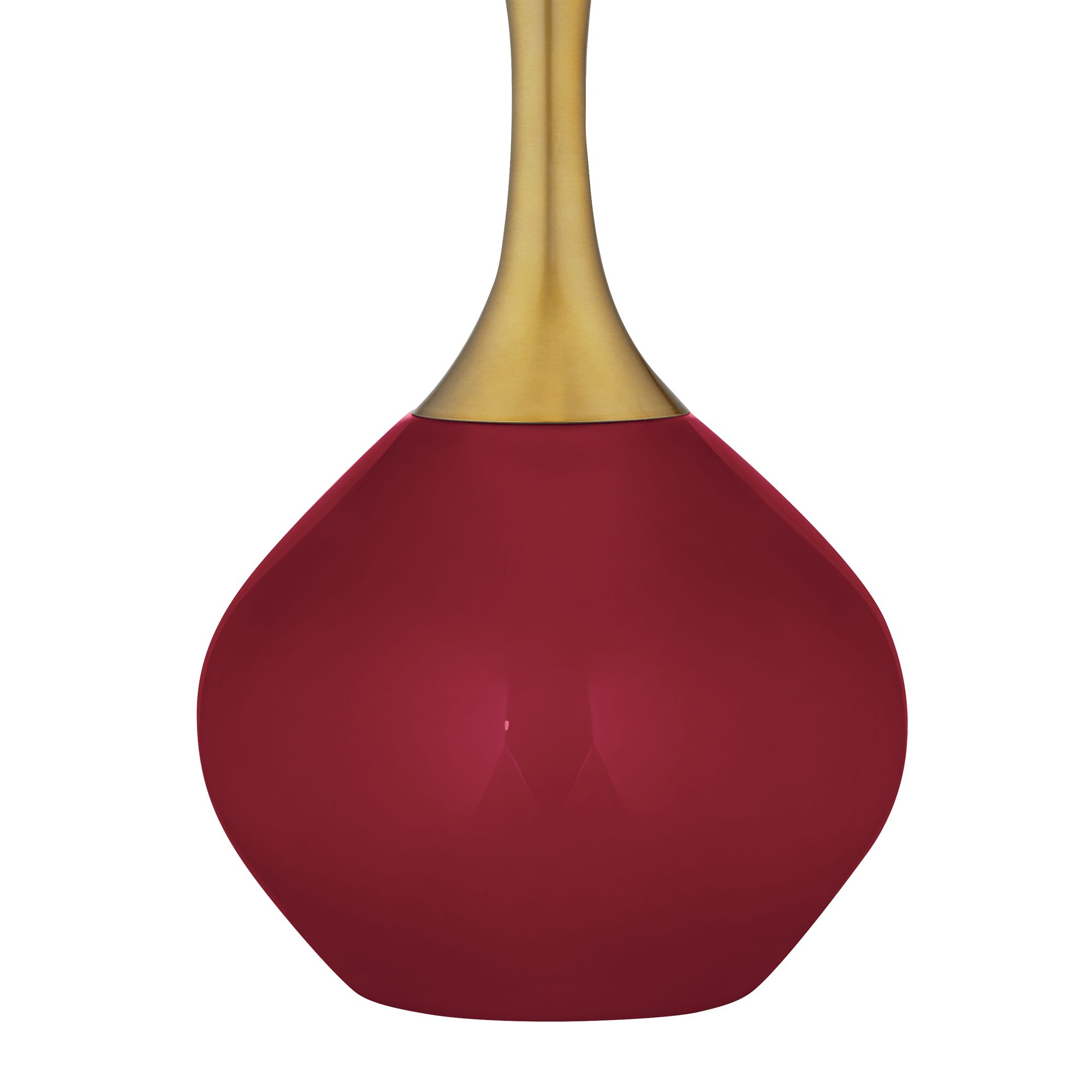 Image 4 Color Plus Nickki Brass 30 1/2" Antique Red Modern Glass Table Lamp more views