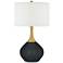 Color Plus Nickki Brass 30 1/2" Black Of Night Modern Glass Table Lamp