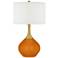 Color Plus Nickki Brass 30 1/2" Cinnamon Spice Orange Table Lamp