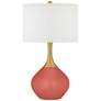 Color Plus Nickki Brass 30 1/2" Coral Reef Table Lamp