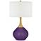 Color Plus Nickki Brass 30 1/2" High Acai Purple Modern Table Lamp