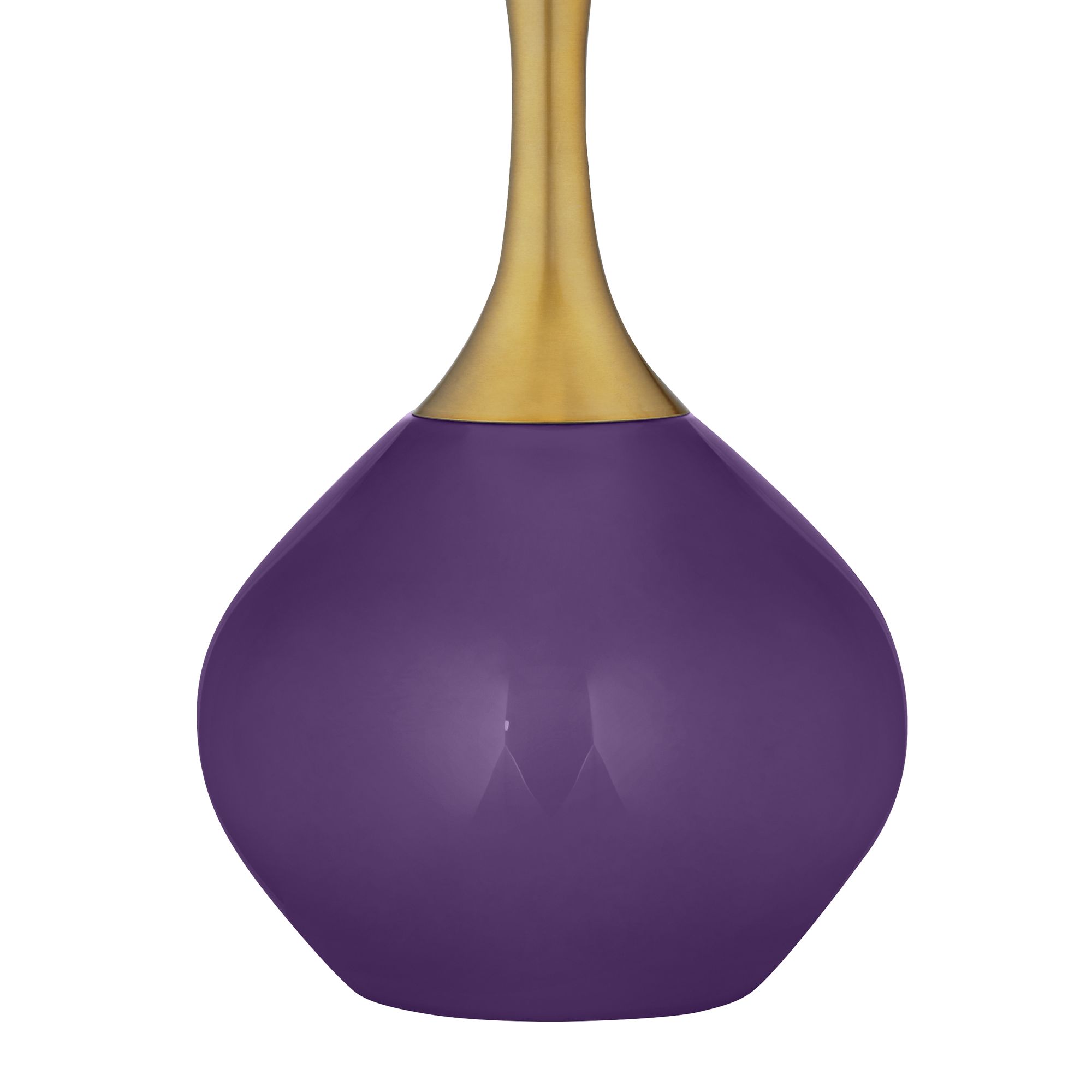 Image 4 Color Plus Nickki Brass 30 1/2" High Acai Purple Modern Table Lamp more views