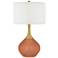 Color Plus Nickki Brass 30 1/2" High Baked Clay Brown Table Lamp