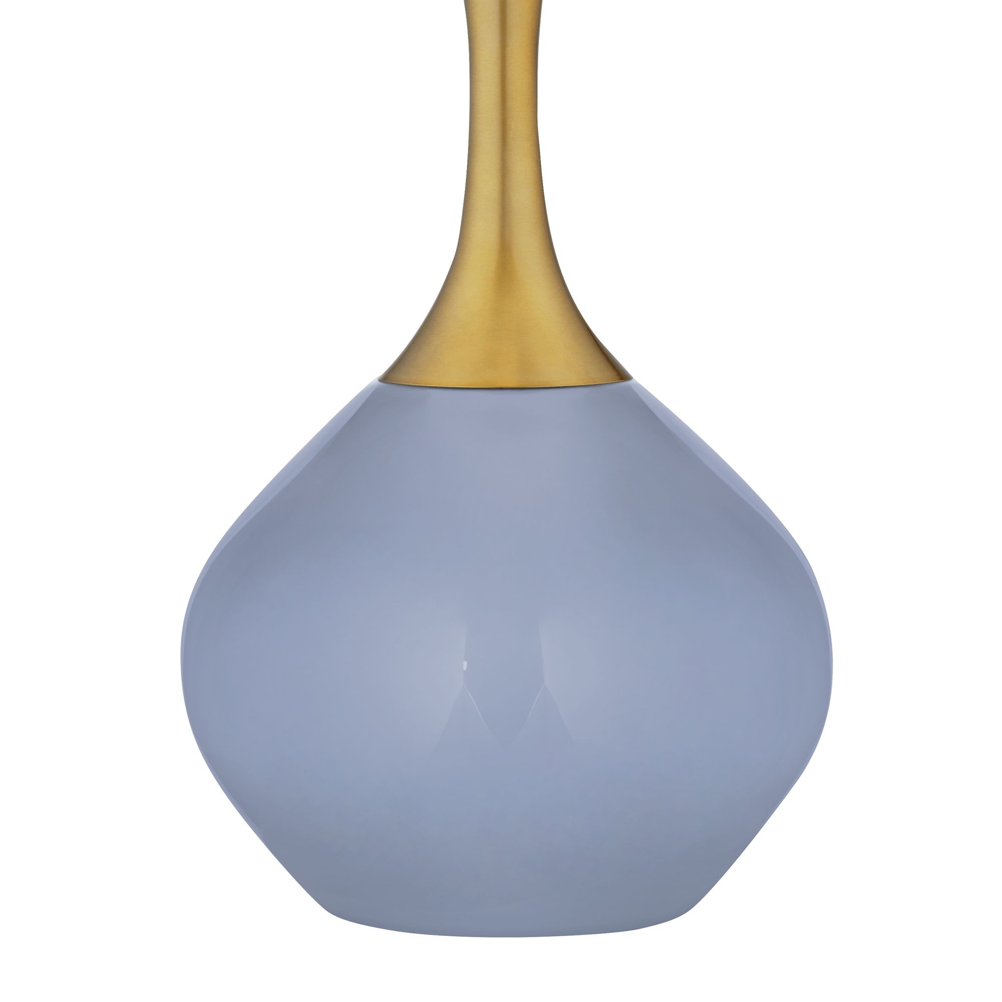 Image 4 Color Plus Nickki Brass 30 1/2" High Blue Sky Modern Table Lamp more views