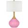 Color Plus Nickki Brass 30 1/2" High Candy Pink Modern Table Lamp