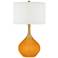 Color Plus Nickki Brass 30 1/2" High Carnival Orange Table Lamp