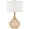 Color Plus Nickki Brass 30 1/2" High Colonial Tan Modern Table Lamp