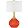 Color Plus Nickki Brass 30 1/2" High Daredevil Red Modern Table Lamp