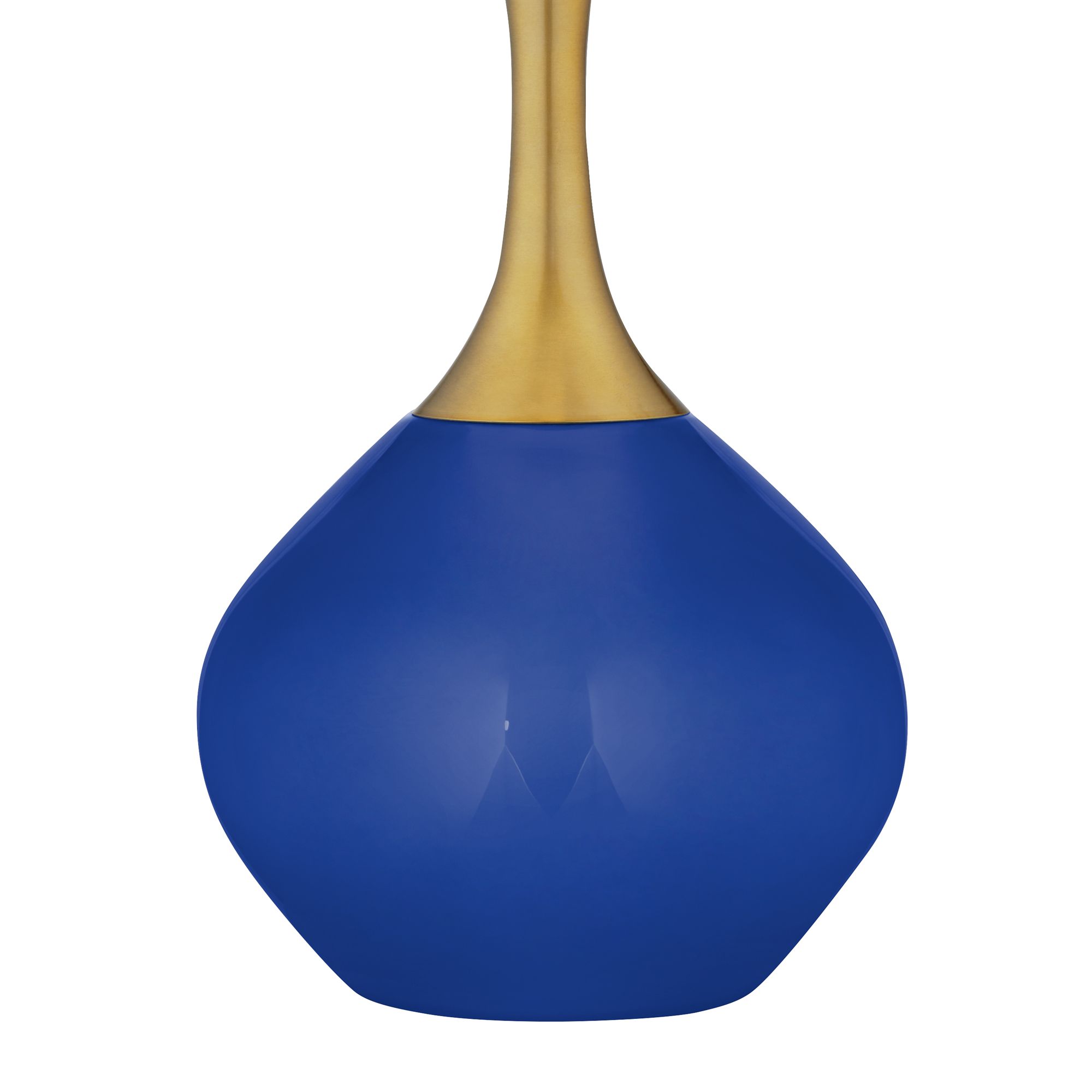 Image 4 Color Plus Nickki Brass 30 1/2" High Dazzling Blue Modern Table Lamp more views