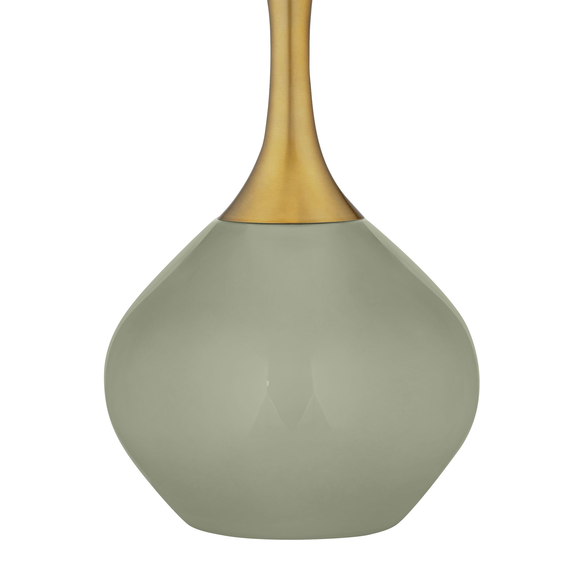 Image 4 Color Plus Nickki Brass 30 1/2" High Evergreen Fog Green Table Lamp more views