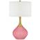 Color Plus Nickki Brass 30 1/2" High Haute Pink Modern Table Lamp