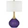 Color Plus Nickki Brass 30 1/2" High Izmir Purple Modern Table Lamp