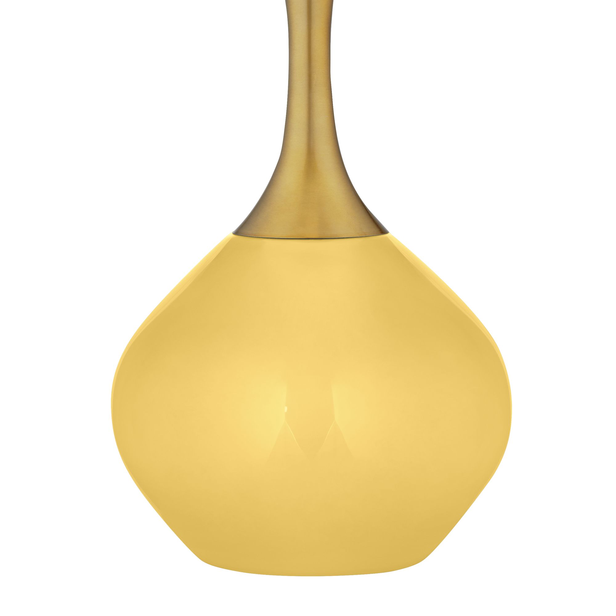 Image 4 Color Plus Nickki Brass 30 1/2" High Modern Daffodil Yellow Table Lamp more views