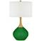 Color Plus Nickki Brass 30 1/2" High Modern Envy Green Table Lamp