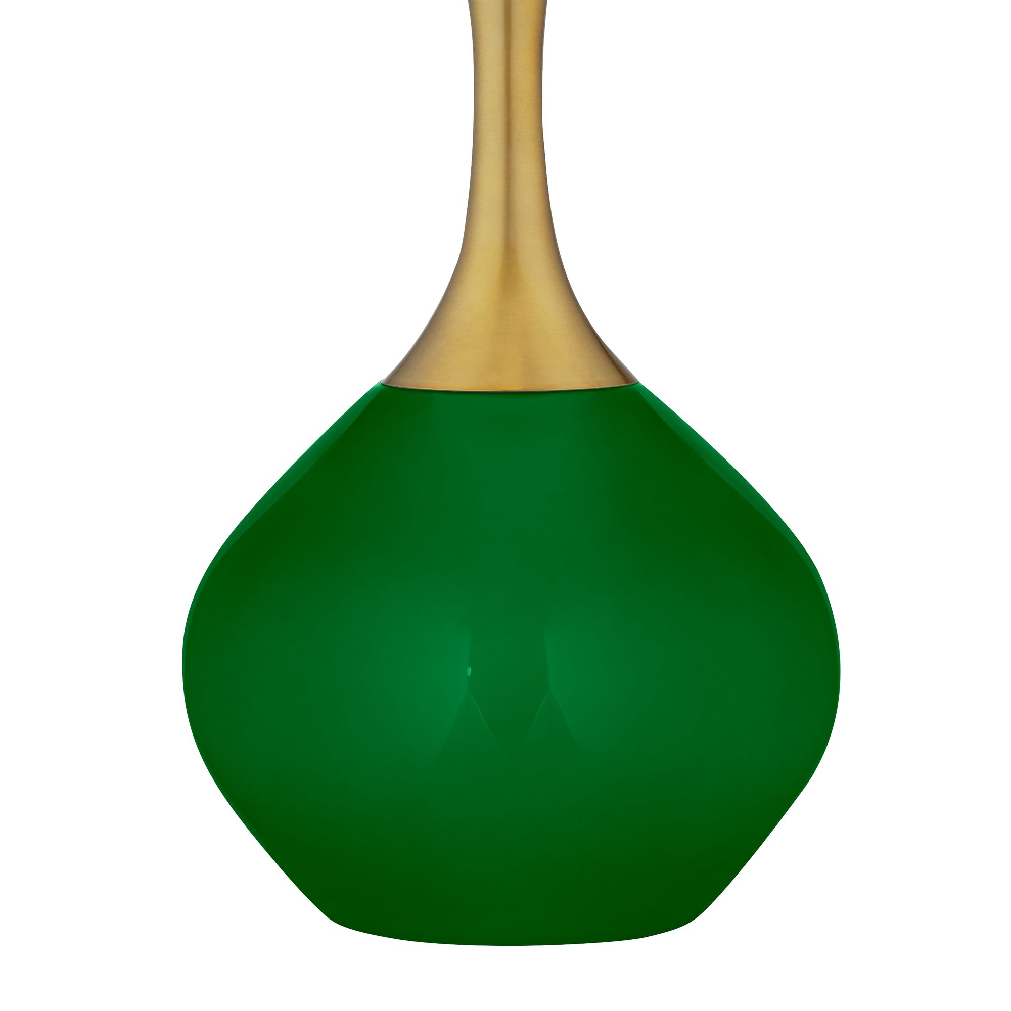 Image 4 Color Plus Nickki Brass 30 1/2" High Modern Envy Green Table Lamp more views