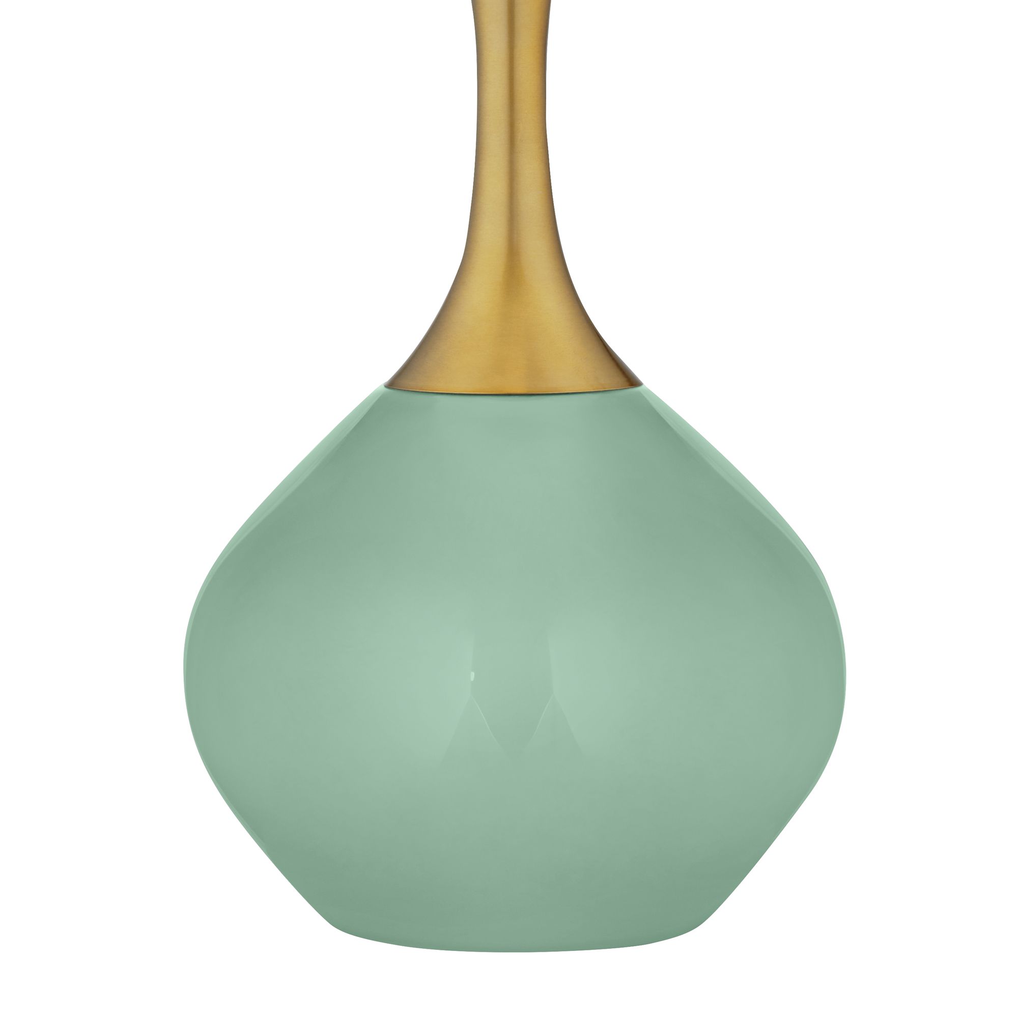 Image 4 Color Plus Nickki Brass 30 1/2" High Modern Grayed Jade Table Lamp more views