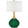 Color Plus Nickki Brass 30 1/2" High Modern Greens Table Lamp