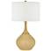 Color Plus Nickki Brass 30 1/2" High Modern Humble Gold Table Lamp