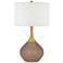 Color Plus Nickki Brass 30 1/2" High Modern Mocha Brown Table Lamp