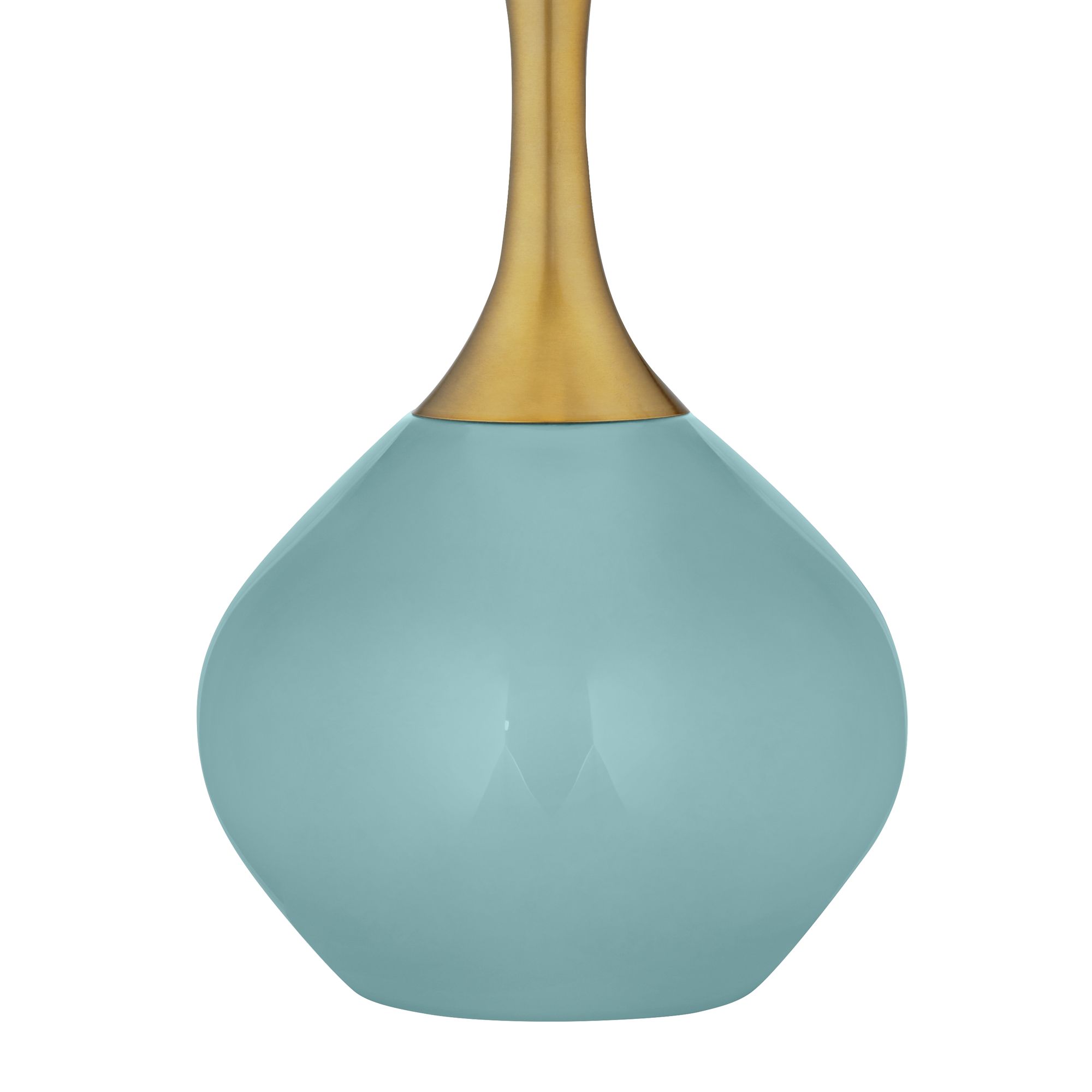 Image 4 Color Plus Nickki Brass 30 1/2" High Modern Raindrop Blue Table Lamp more views