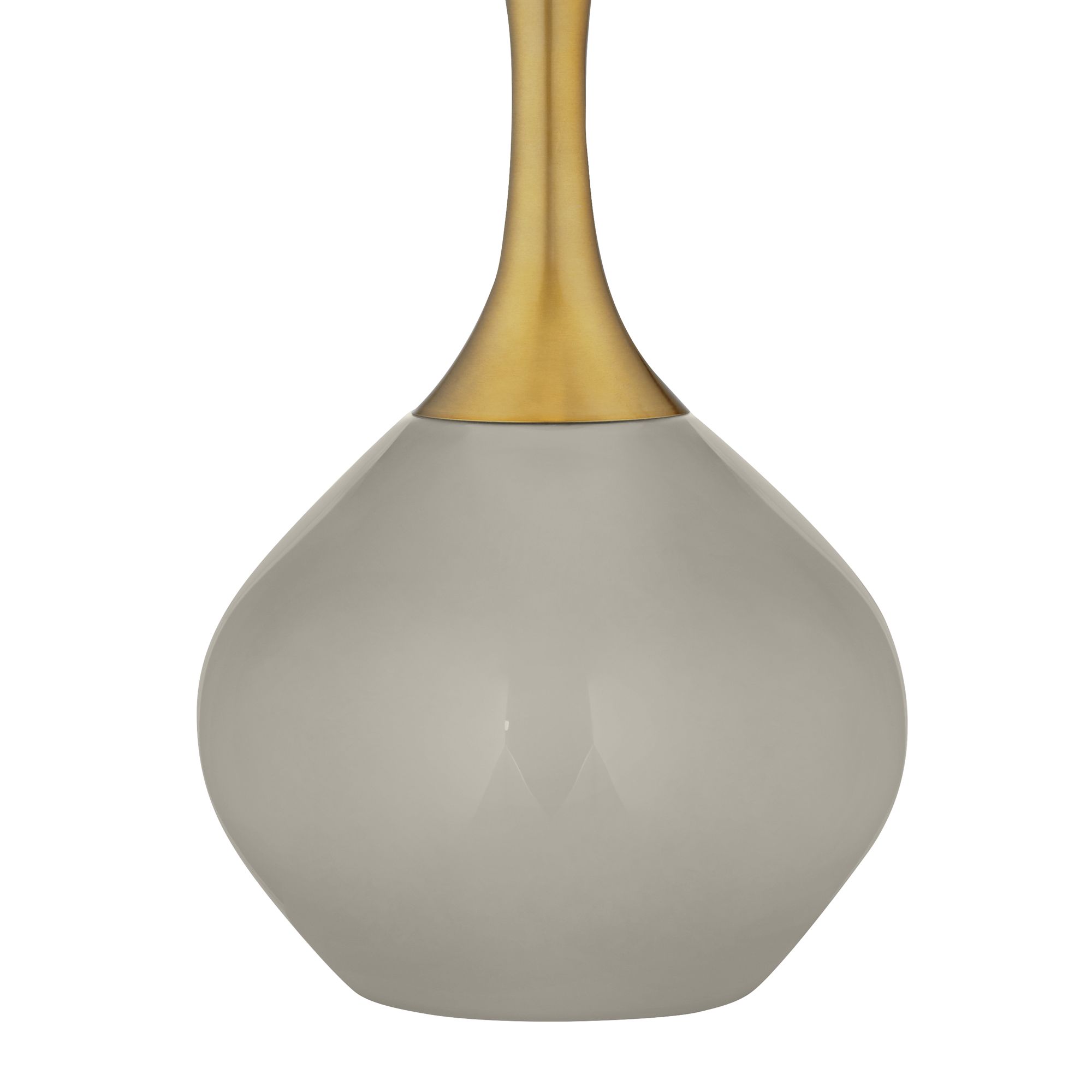 Image 4 Color Plus Nickki Brass 30 1/2" High Modern Requisite Gray Table Lamp more views