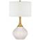 Color Plus Nickki Brass 30 1/2" High Modern Smart White Table Lamp