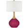 Color Plus Nickki Brass 30 1/2" High Modern Vivacious Pink Table Lamp