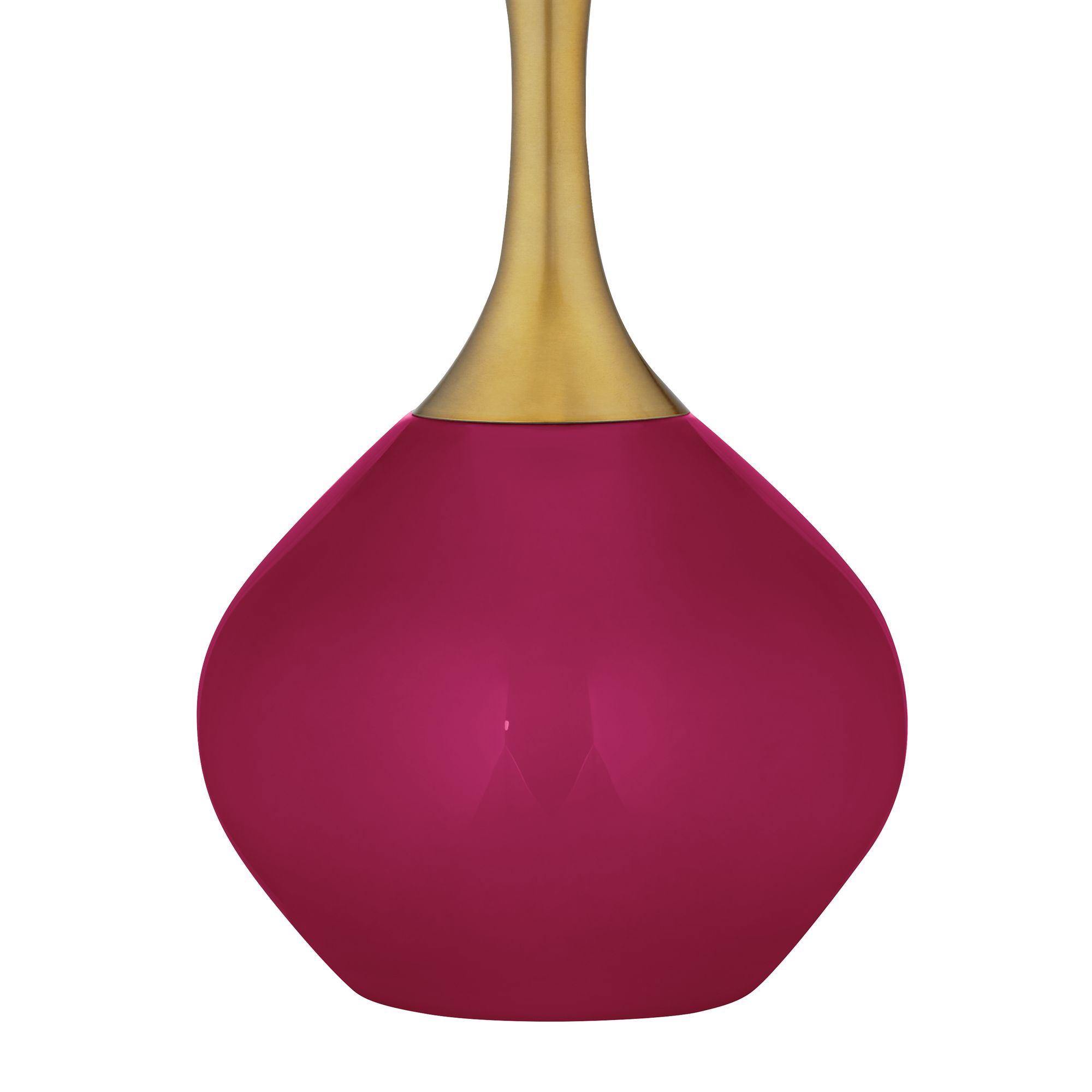 Image 4 Color Plus Nickki Brass 30 1/2" High Modern Vivacious Pink Table Lamp more views