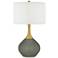 Color Plus Nickki Brass 30 1/2" High Pewter Green Table Lamp