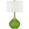 Color Plus Nickki Brass 30 1/2" High Rosemary Green Modern Table Lamp