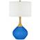 Color Plus Nickki Brass 30 1/2" High Royal Blue Modern Table Lamp