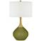 Color Plus Nickki Brass 30 1/2" High Rural Green Glass Table Lamp