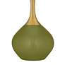 Thumbnail4 of Color Plus Nickki Brass 30 1/2" High Rural Green Glass Table Lamp more views