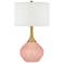 Color Plus Nickki Brass 30 1/2" High Rustique Pink Modern Table Lamp