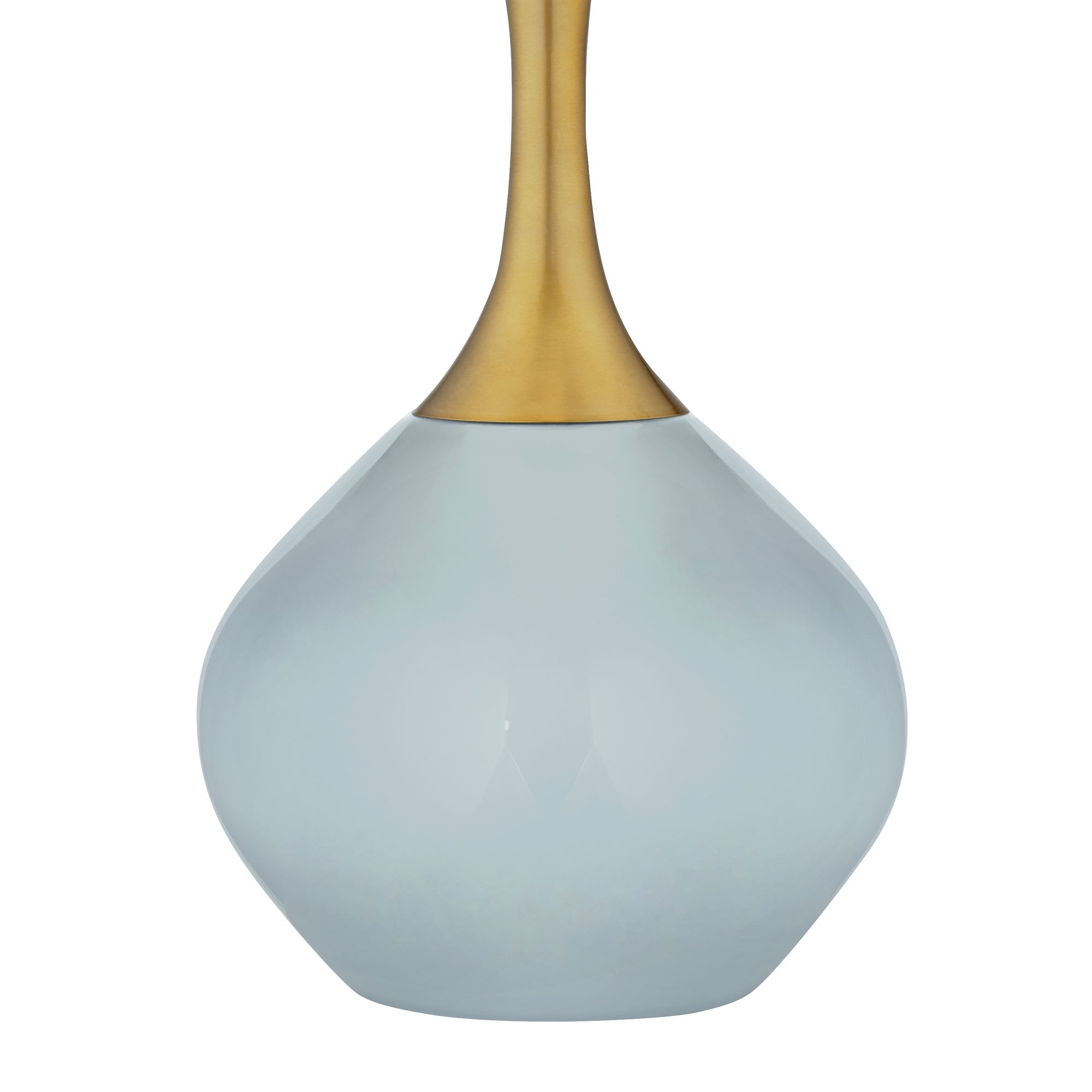 Image 4 Color Plus Nickki Brass 30 1/2" High Take Five Blue Modern Table Lamp more views