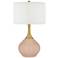 Color Plus Nickki Brass 30 1/2" Italian Coral Pink Table Lamp