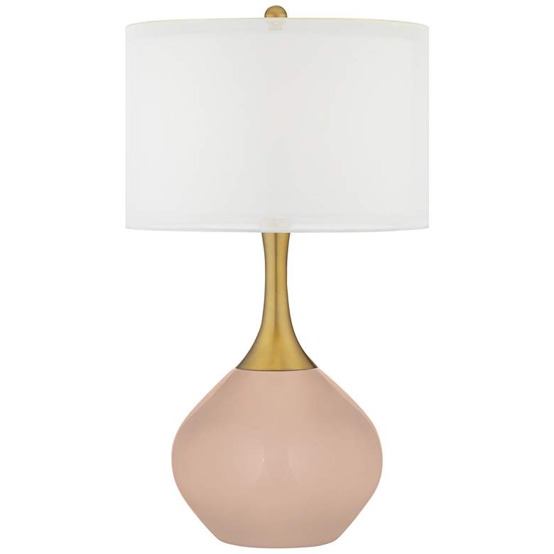 Image 1 Color Plus Nickki Brass 30 1/2 inch Italian Coral Table  Lamp