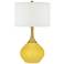 Color Plus Nickki Brass 30 1/2" Lemon Zest Yellow Modern Table Lamp