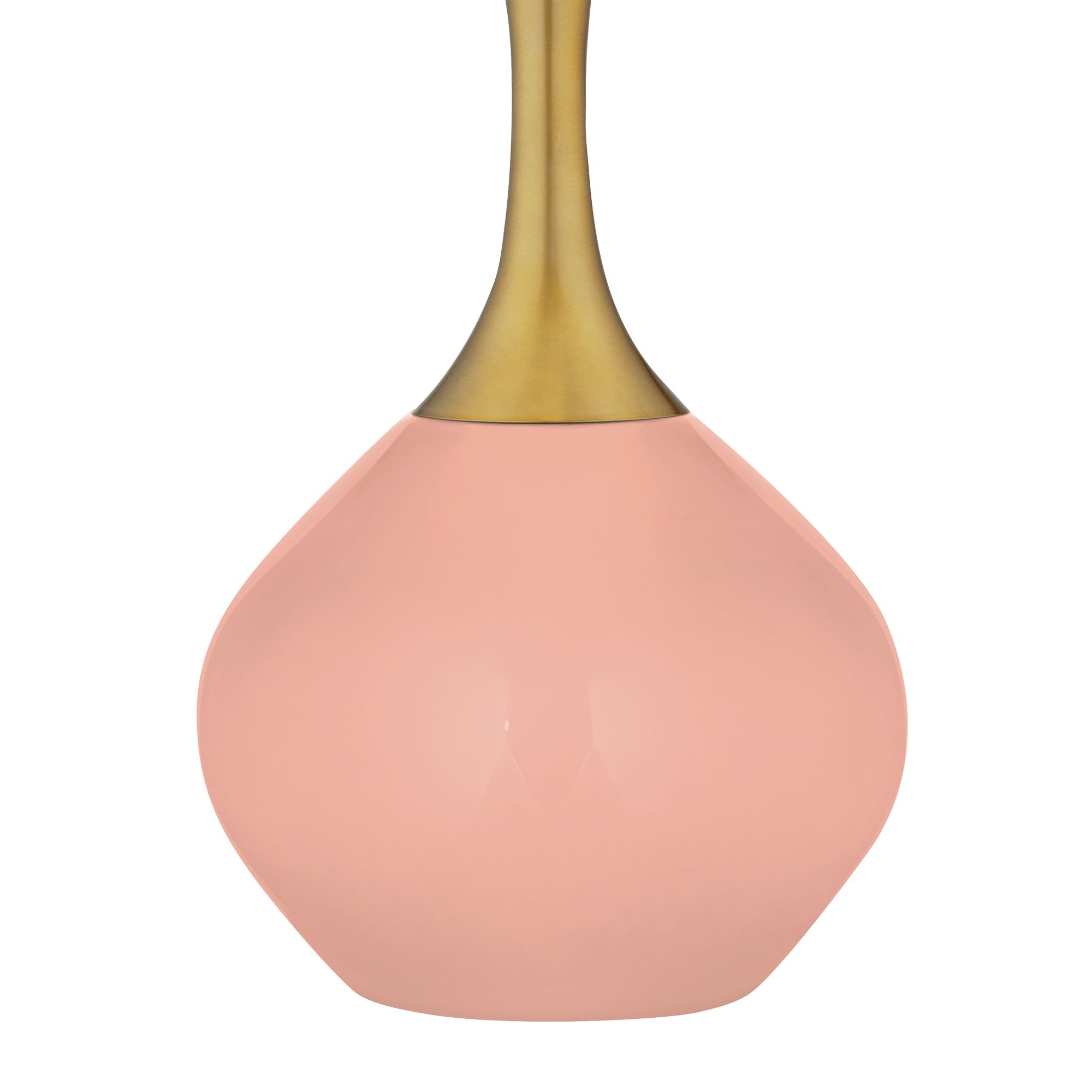 Image 4 Color Plus Nickki Brass 30 1/2" Mellow Coral Pink Modern Table Lamp more views