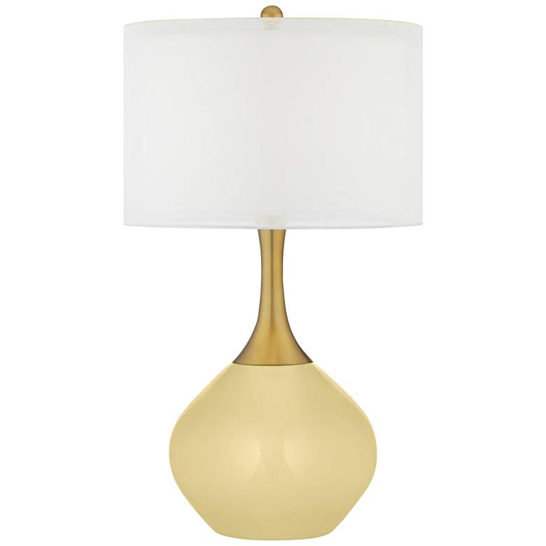 Image 1 Color Plus Nickki Brass 30 1/2" Modern Butter Up Table Lamp