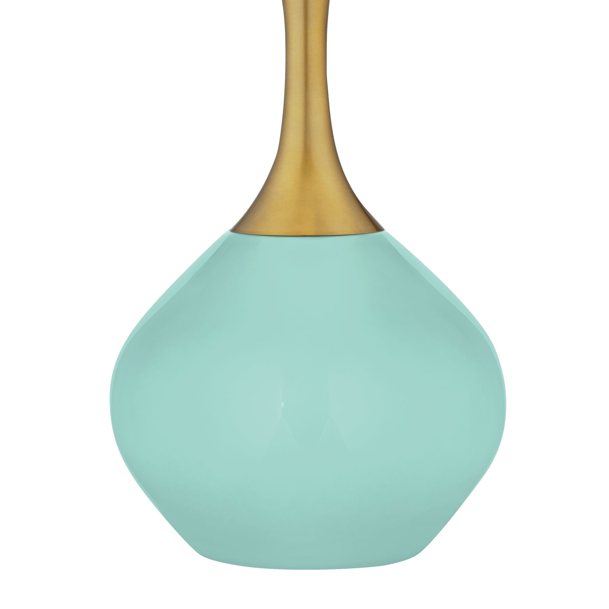 Image 4 Color Plus Nickki Brass 30 1/2" Modern Coastal Cay Blue Table Lamp more views